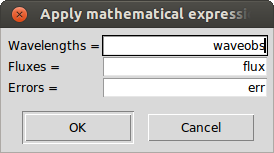 Apply a mathematical expression to the active spectrum